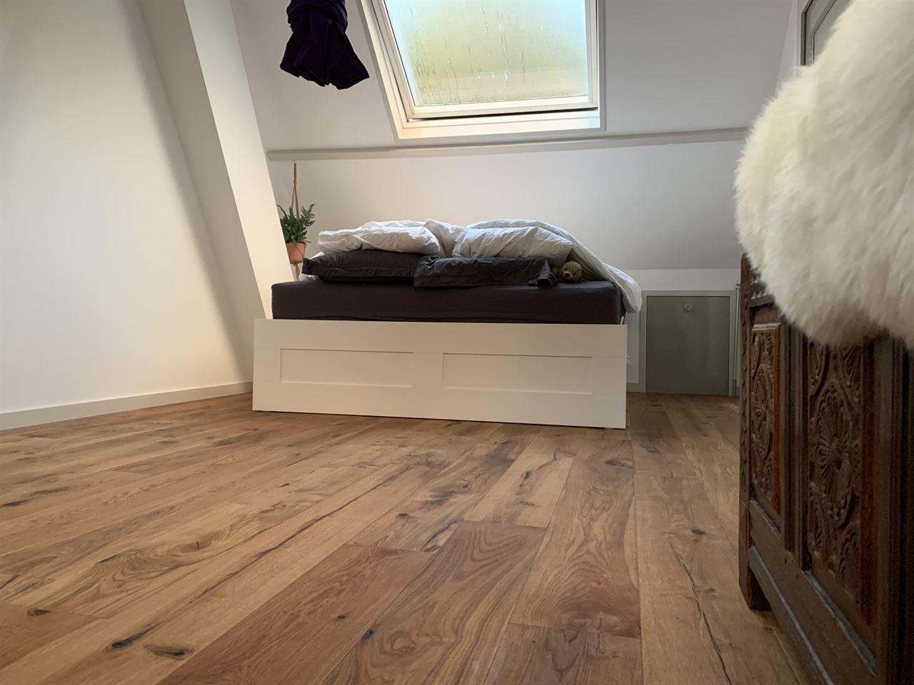 Eiken lamelparket 14x190 Nature.
Behandeld met Osmo 3062 mat. Eiken lamelparket 14x190 Nature.
Behandeld met Osmo 3062 mat.