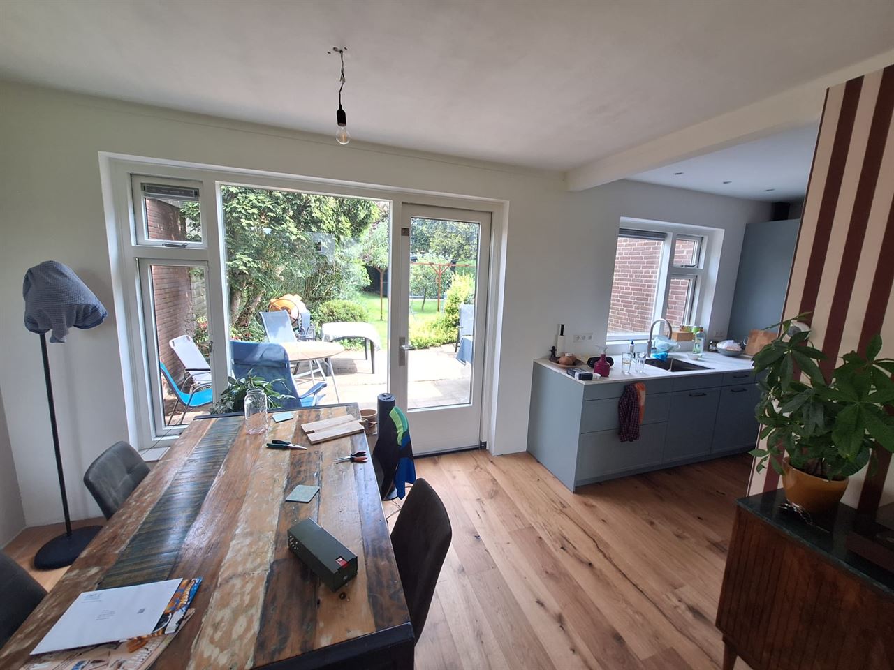 Eiken lamelparket Nature 14x190 afgewerkt met 3062 mat van Osmo.