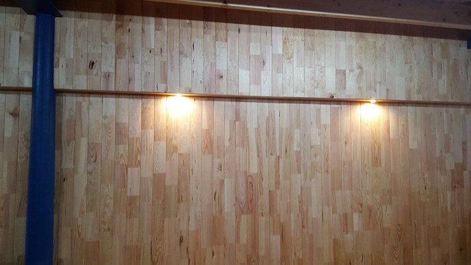 Fam. Tatema uit Groningen.
Wanden bekleed met het goedkope grenen wand / plafond beschot 12x120mm.