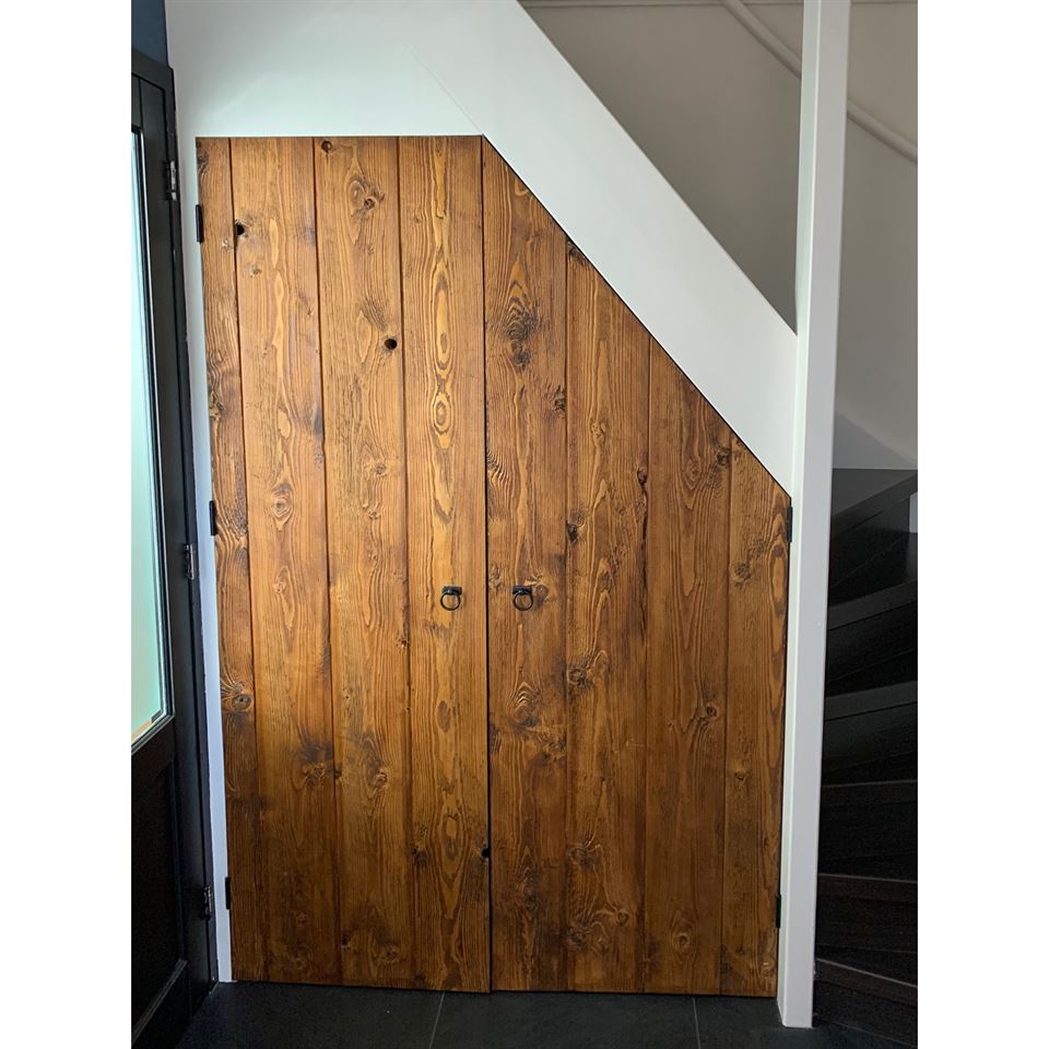 Verouderd wandbeschot 17x185mm, 2x behandeld met old grey wash, Verouderd wandbeschot 17x185mm, 2x behandeld met old grey wash,