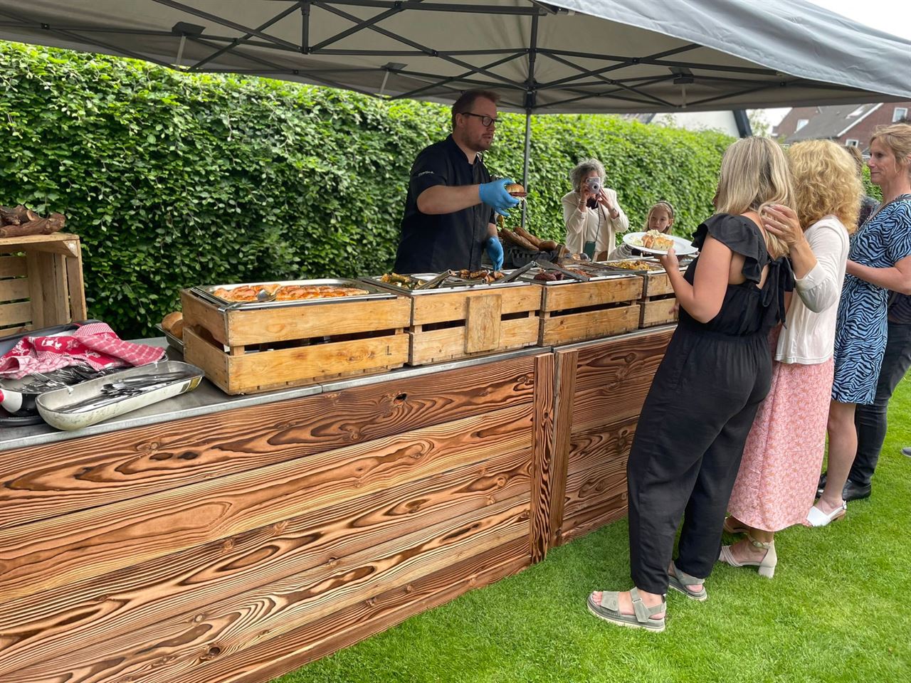 Douglas planken gebrand en geborsteld.