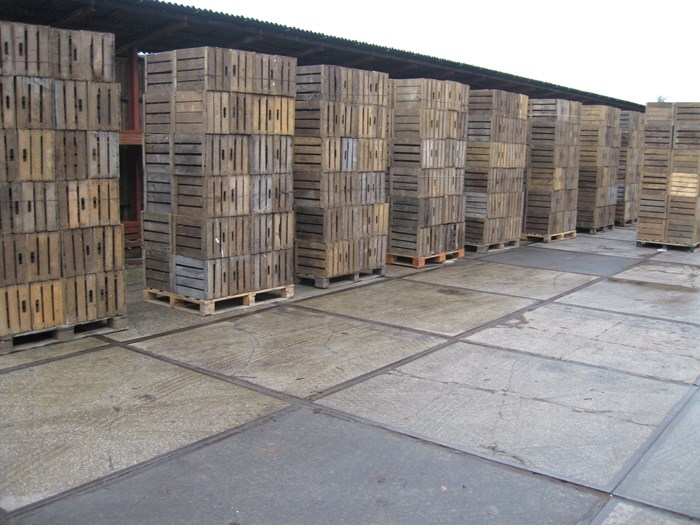 Duitse kisten veilingkisten 28,5 x 39 x 49cm.
