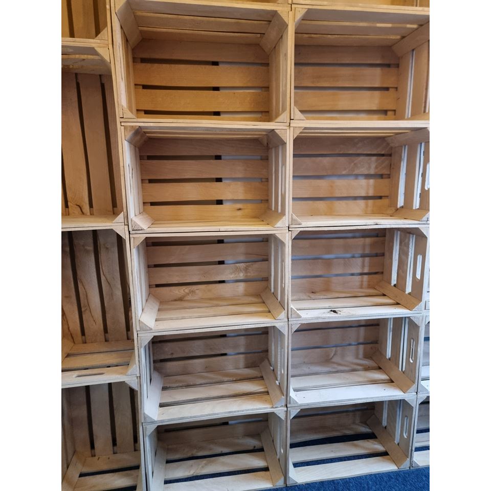 Nieuwe Beuken 3-lats kisten 31 x 35 x 54cm