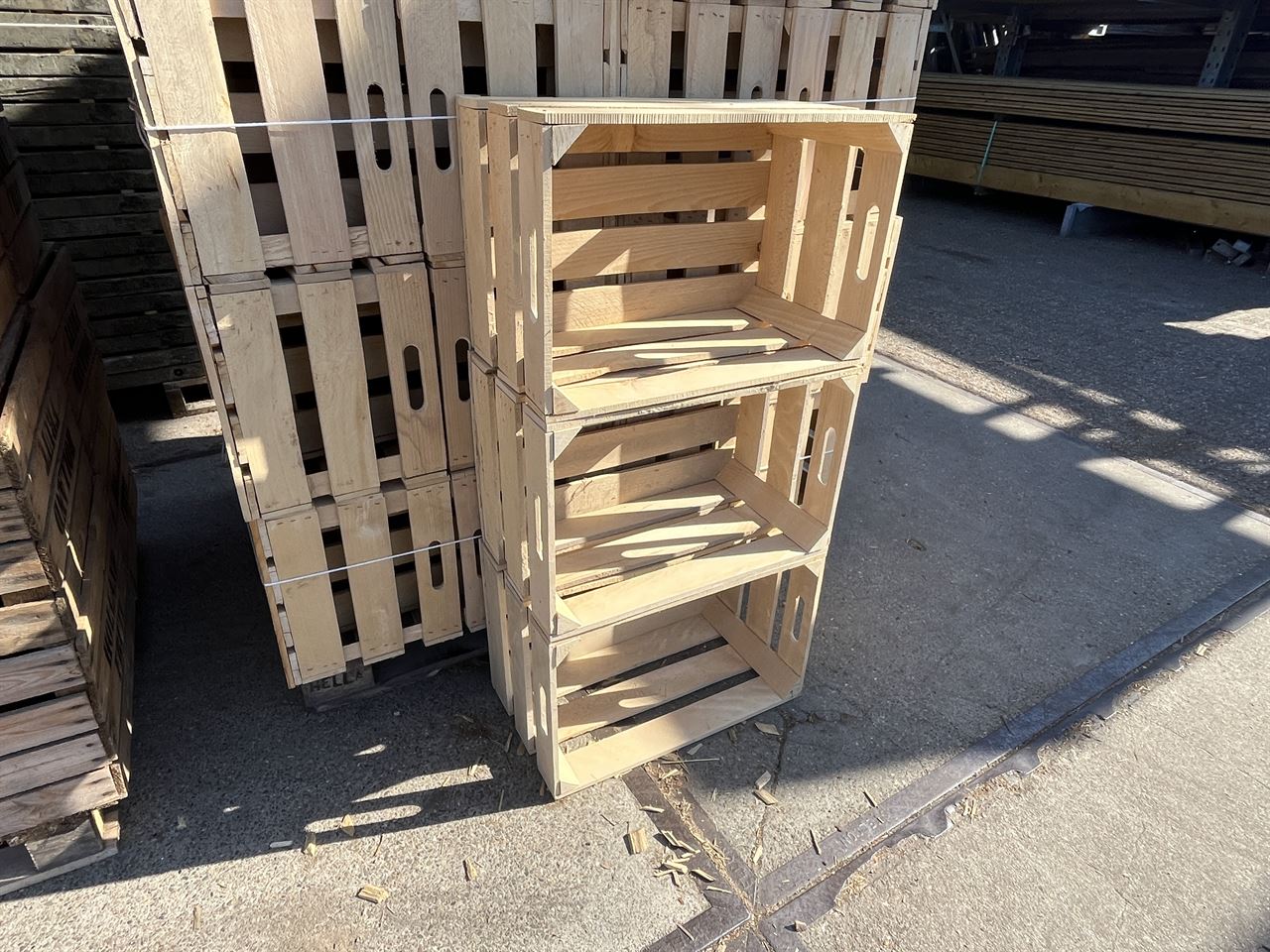 Nieuwe Beuken 3-lats kisten 31 x 35 x 54cm