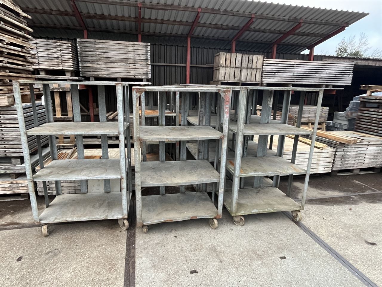 Zinken kar (met 3 legplanken)