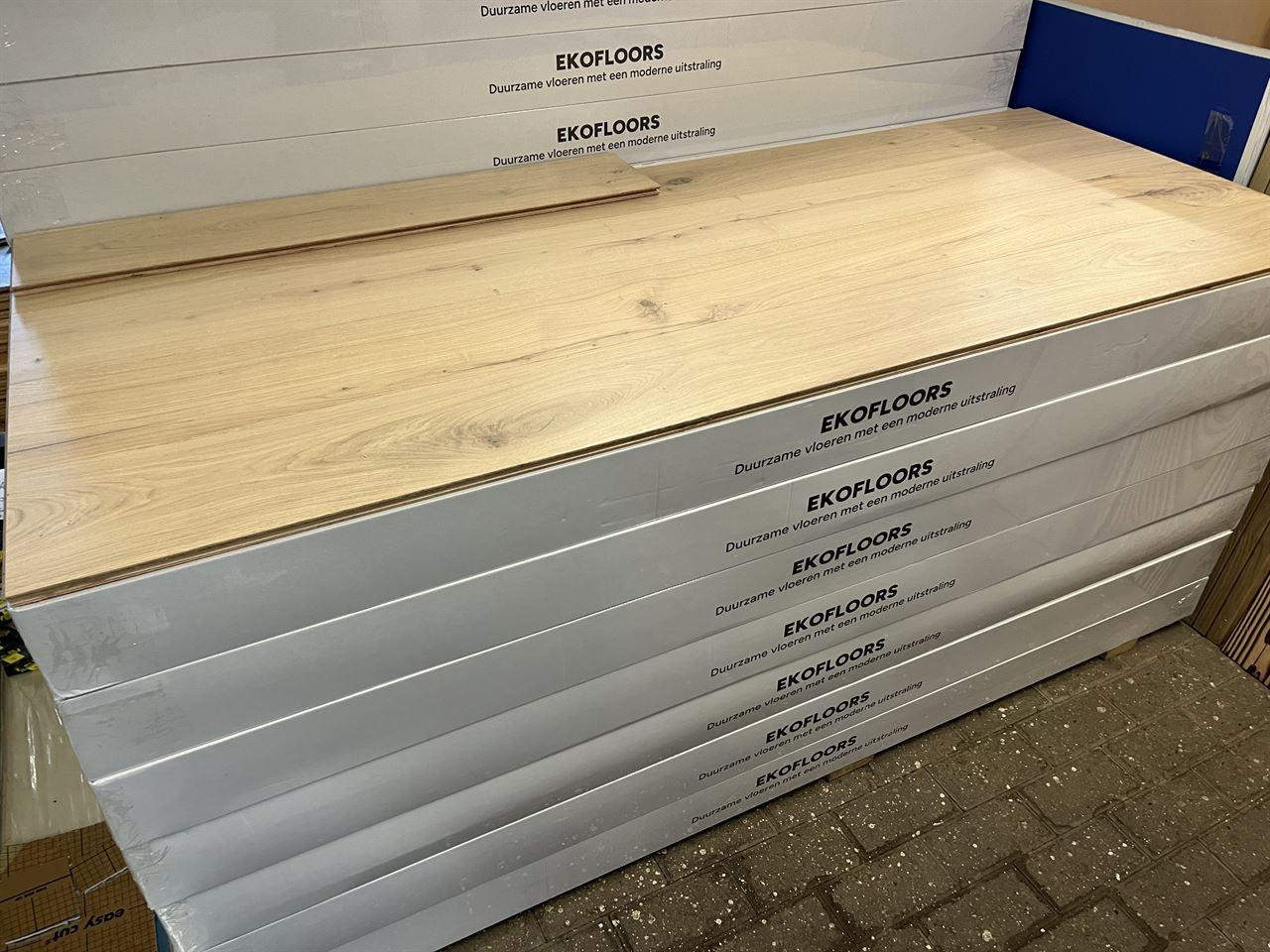Eiken duoplank invisible gelakt 14x190mm