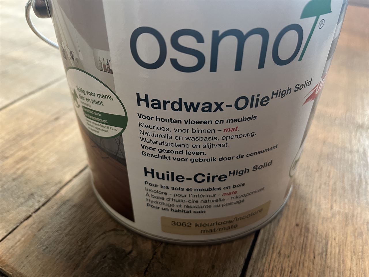 Osmo hardwaxolie 3062 mat transparant 2,5l