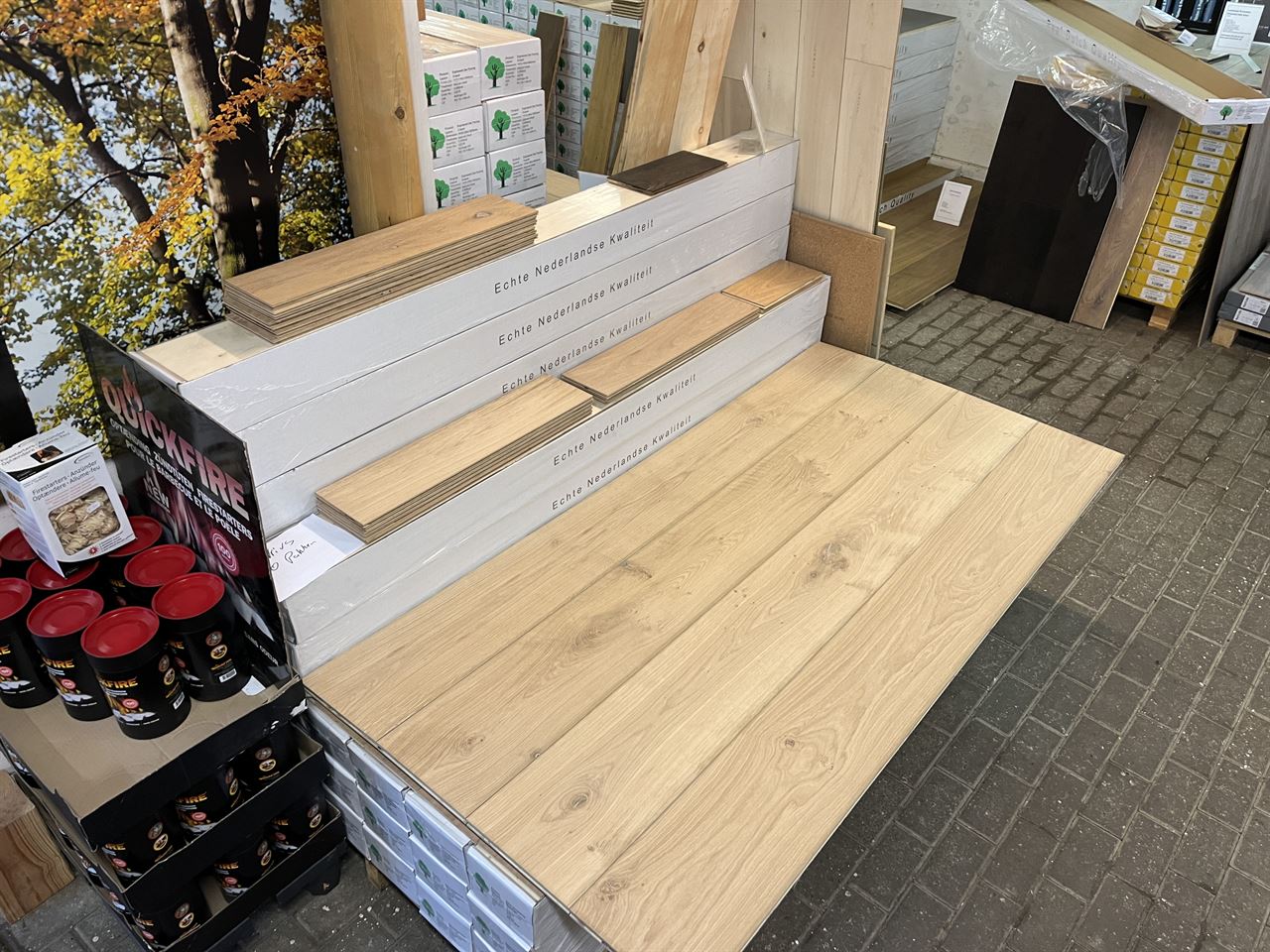 Eiken duoplanken onbehandeld 19x235