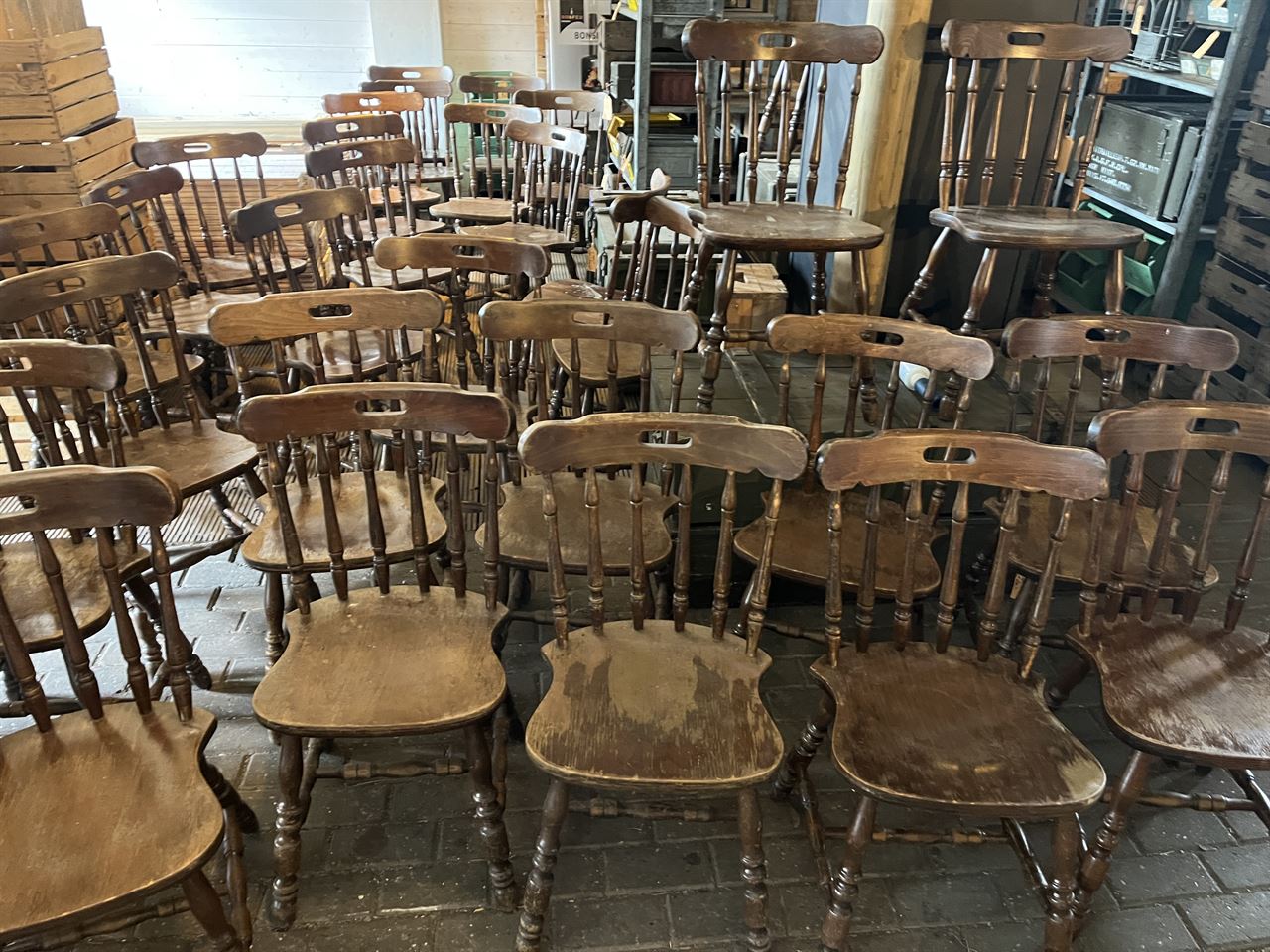 Houten spijlstoelen - Kroeg Stoelen