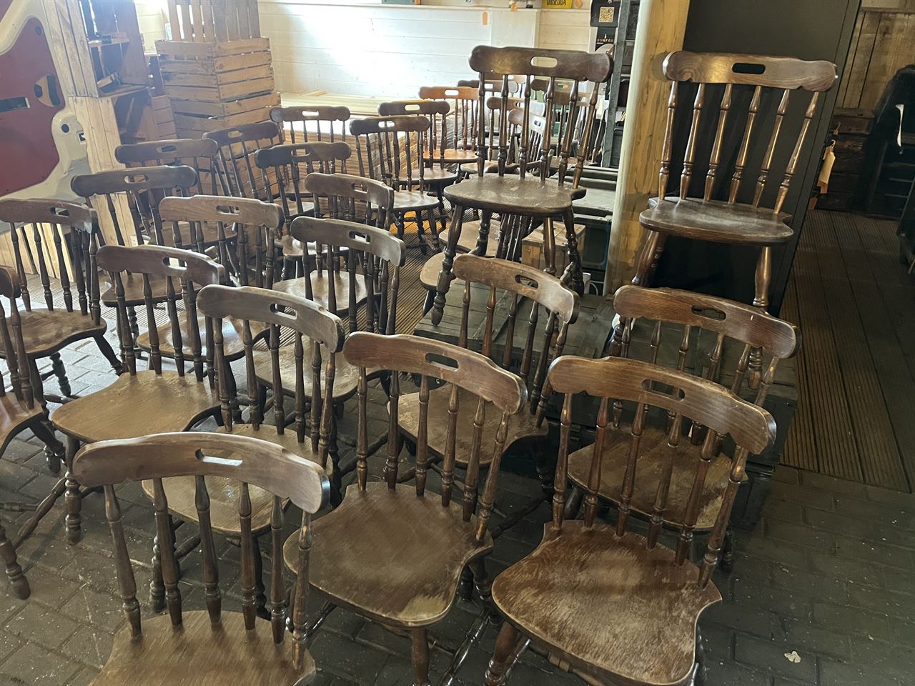 Houten spijlstoelen - Kroeg Stoelen